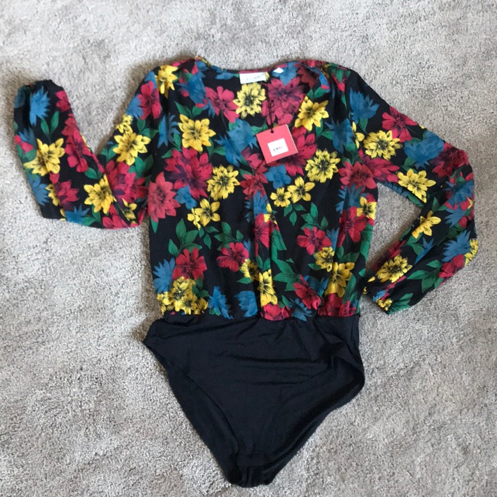 K / Lab Floral Blouse Leotard